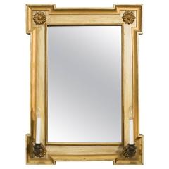 19th Century French Painted Mirror with Sconces 8