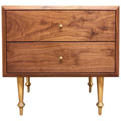 Small Pacific Side Table in Walnut by Volk 1