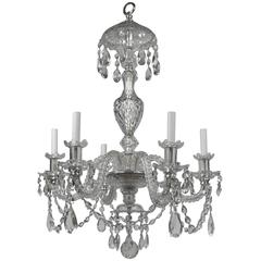Georgian Style Cut Crystal Six Light Chandelier, by E. F. Caldwell 9