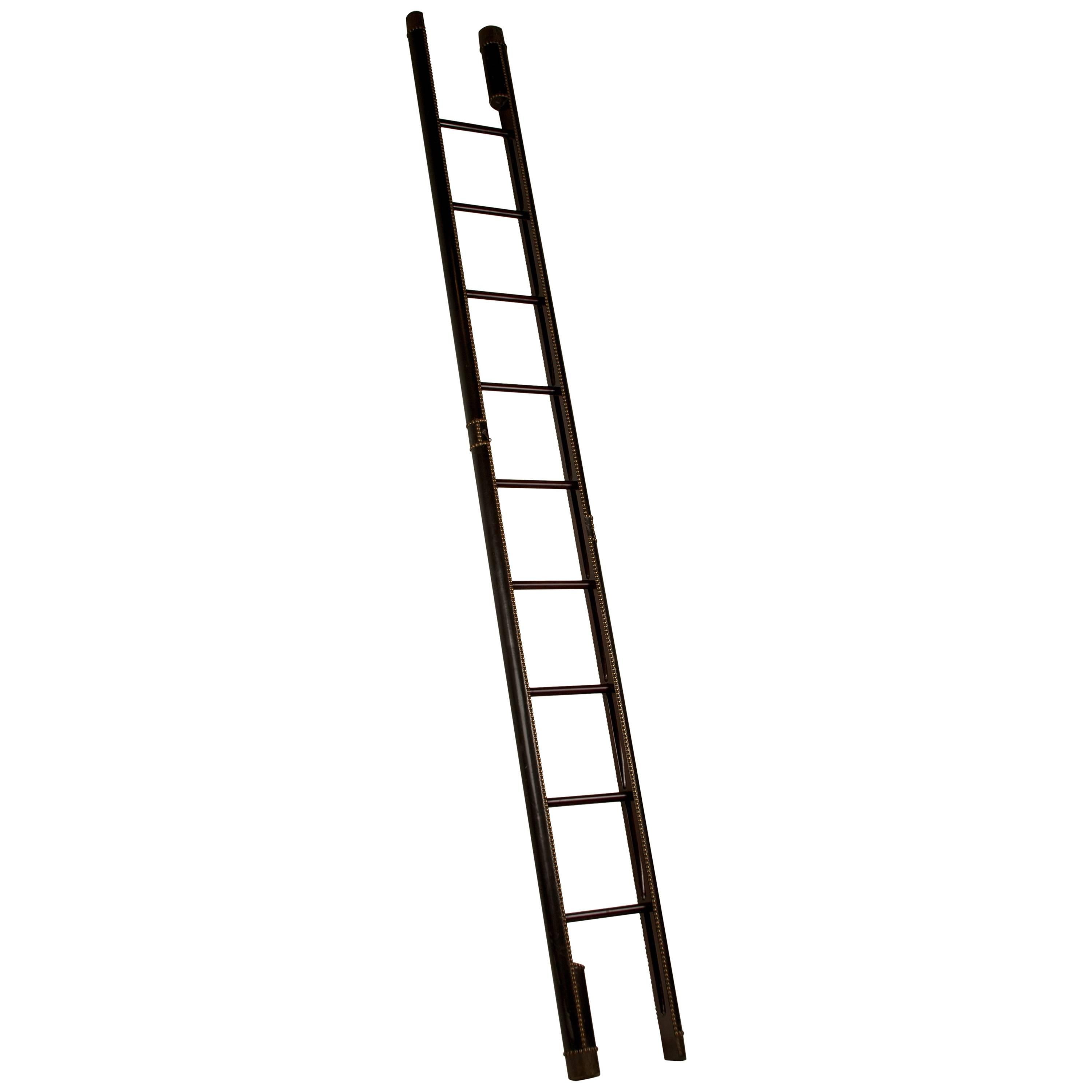 Anglo Indian Elephant Ladder, Folding, Library Ladder in Mahogany
