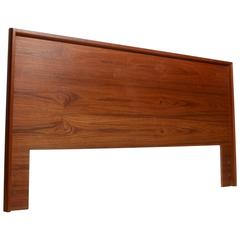 Scandinavian Modern California King Headboard in Teak 11
