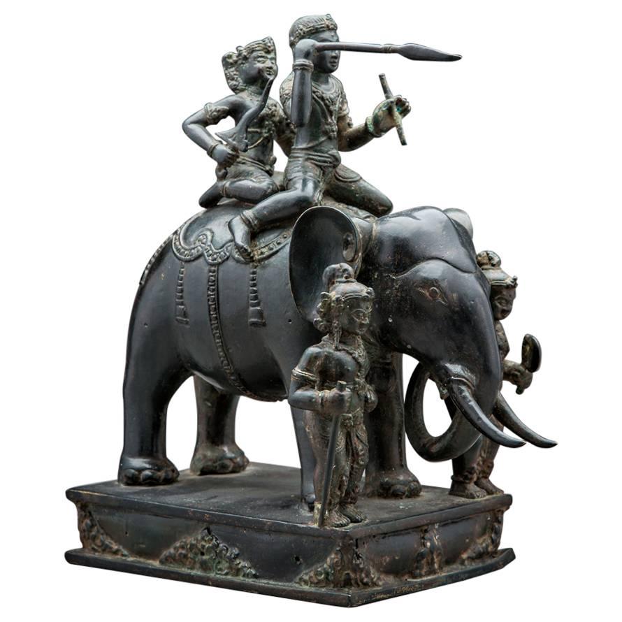 Bronze Sculpture of an Elephant For Sale
