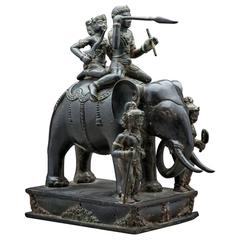 Bronze Sculpture of an Elephant