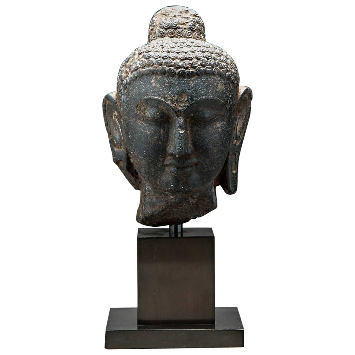 Gupta Period Stone Head of the Buddha For Sale