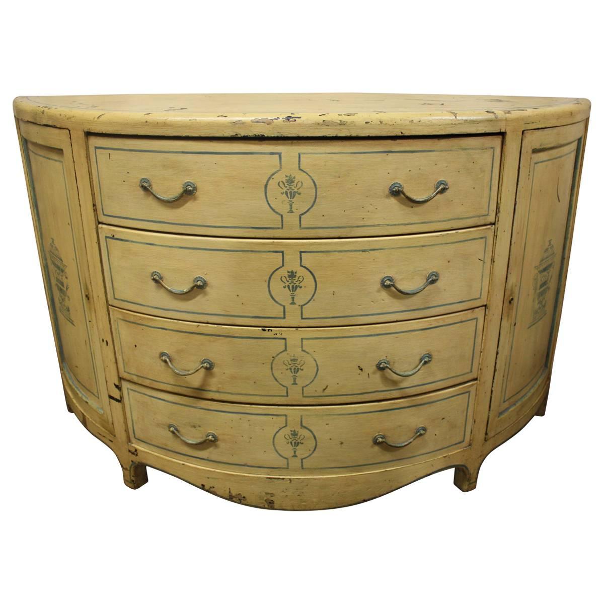 Charming Early 20th Century Half-Moon Chest For Sale