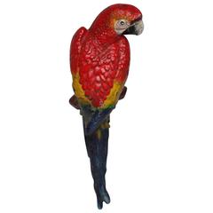 Early Mid-20th Century Cast Iron Parrot Wall Mount