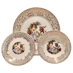 1940'S 22-Karat Gold American Limoges "China D'Or", S/18