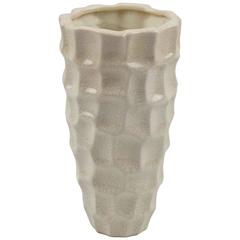Modernist French Art Deco Crackle Ceramic Vase by St Clement, circa 1930s 8