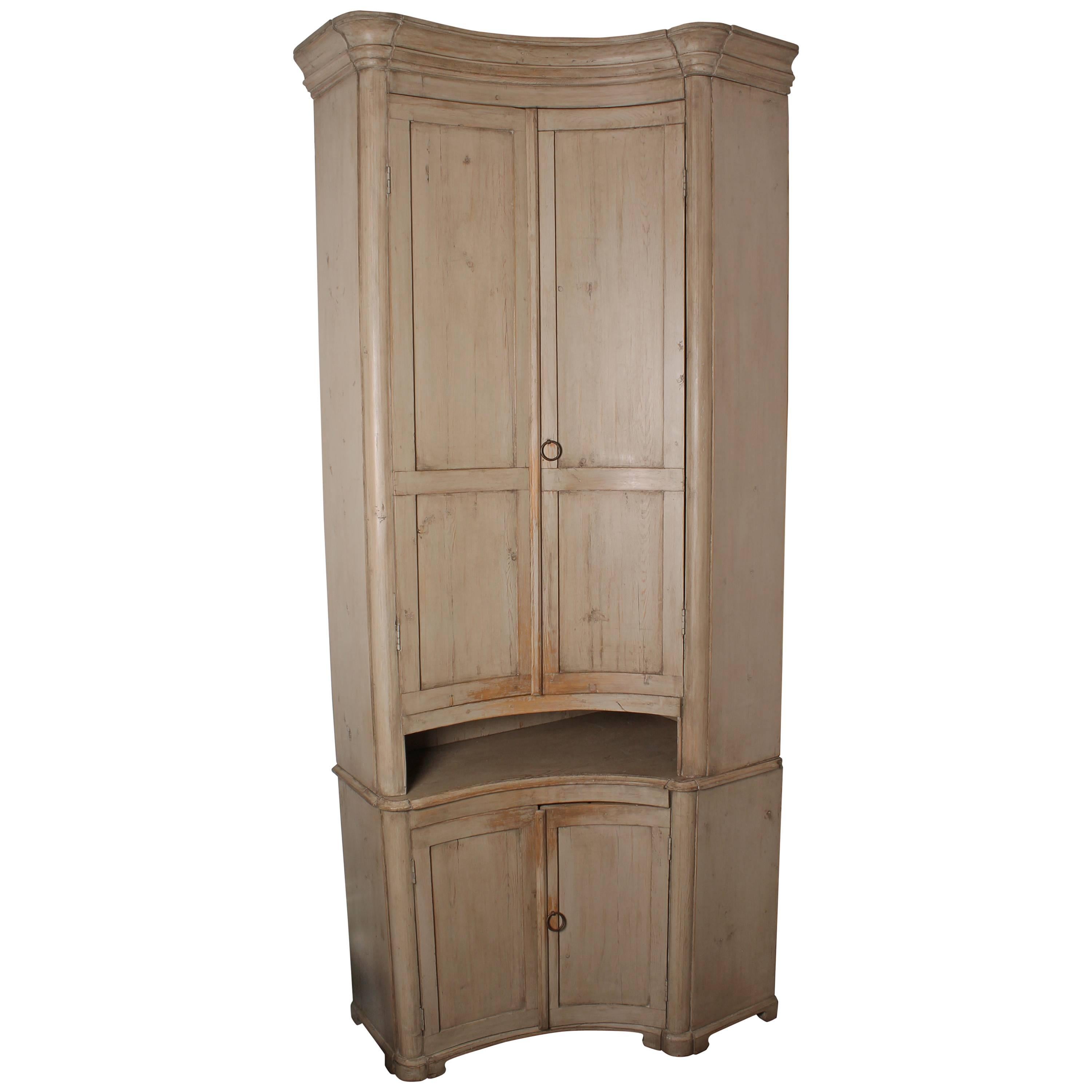 19th Century Swedish Corner Cabinet For Sale