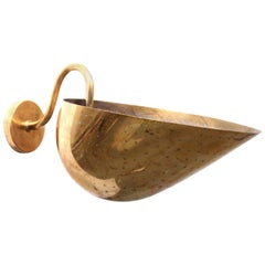 Rare Brass Wall Light with Perforated Shade by Carl-Axel Acking , 1940s
