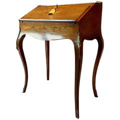 French Louis XV Style Bureau De Dame Desk Victorian, 19th Century