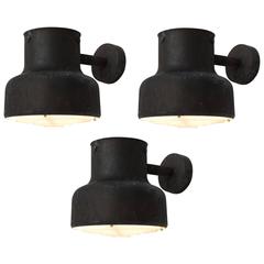 Set of Three Patinated 'Bumling' Wall Lights by Ateljé Lyktan 1
