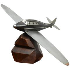 Vintage Art Deco Wooden Airplane Model