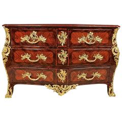 Louis XV Marquetry and Gilt-Bronze Commode 'En Tombeau', circa 1740