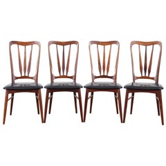 Mid-Century Modern Danish Set of 4 Chairs in Rio Rosewood Model Ingrid by Niels 