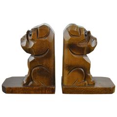 Art Deco Bulldog Dog Bookends