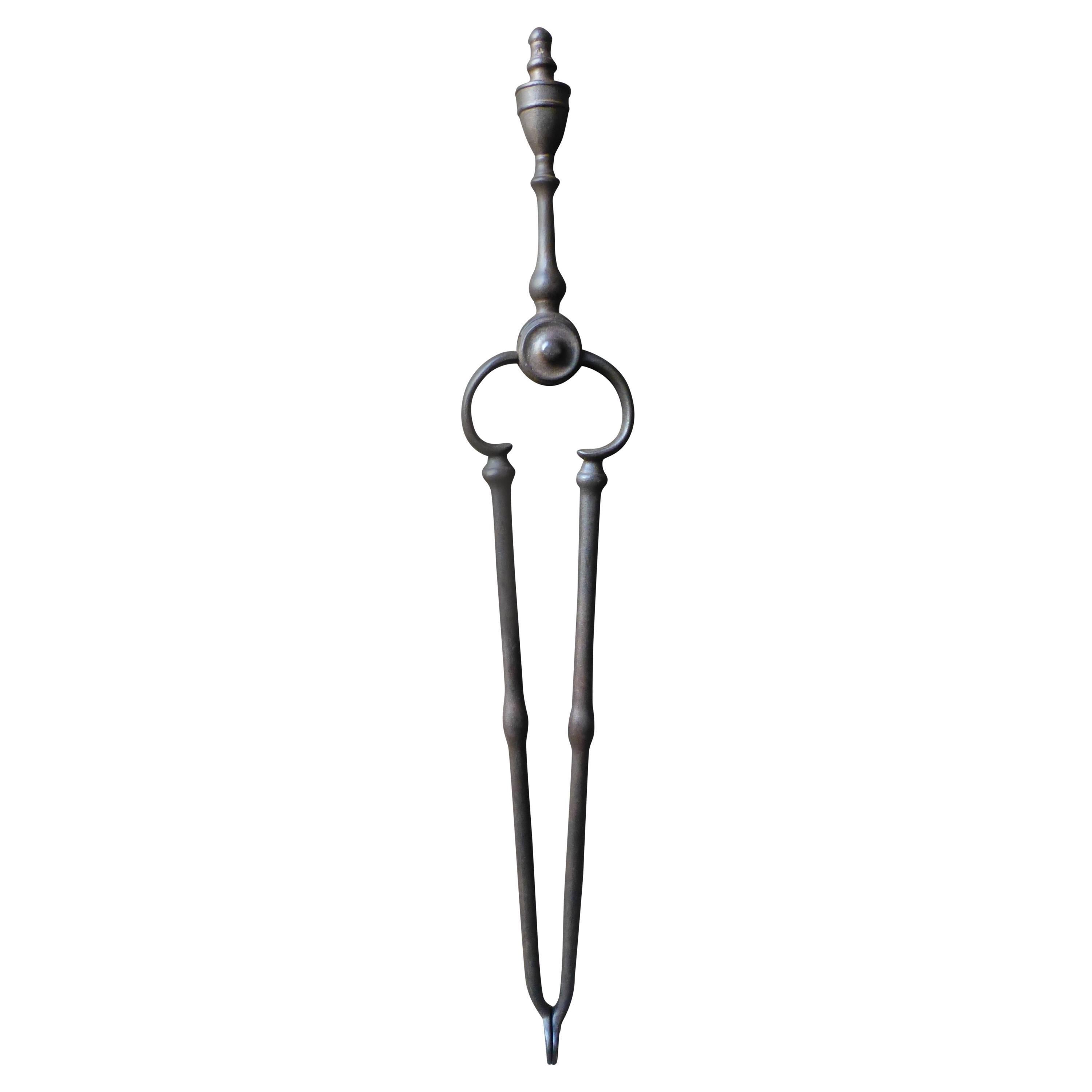 19th Century English Fire Tongs, Pince