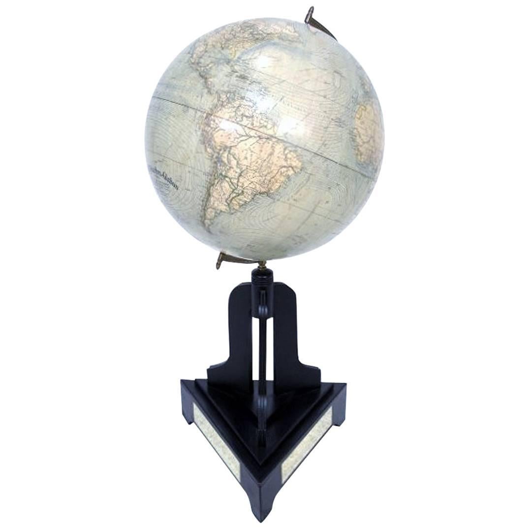 World Globe or Terrestrial Globe by Dr Ernst Friedrich Manufactured by Columbus