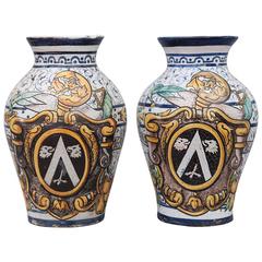 Decorative Pair of so-Called Arabello Jars, Italy, 20th Century