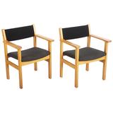 Jolie paire de fauteuils vintage Hans Wegner