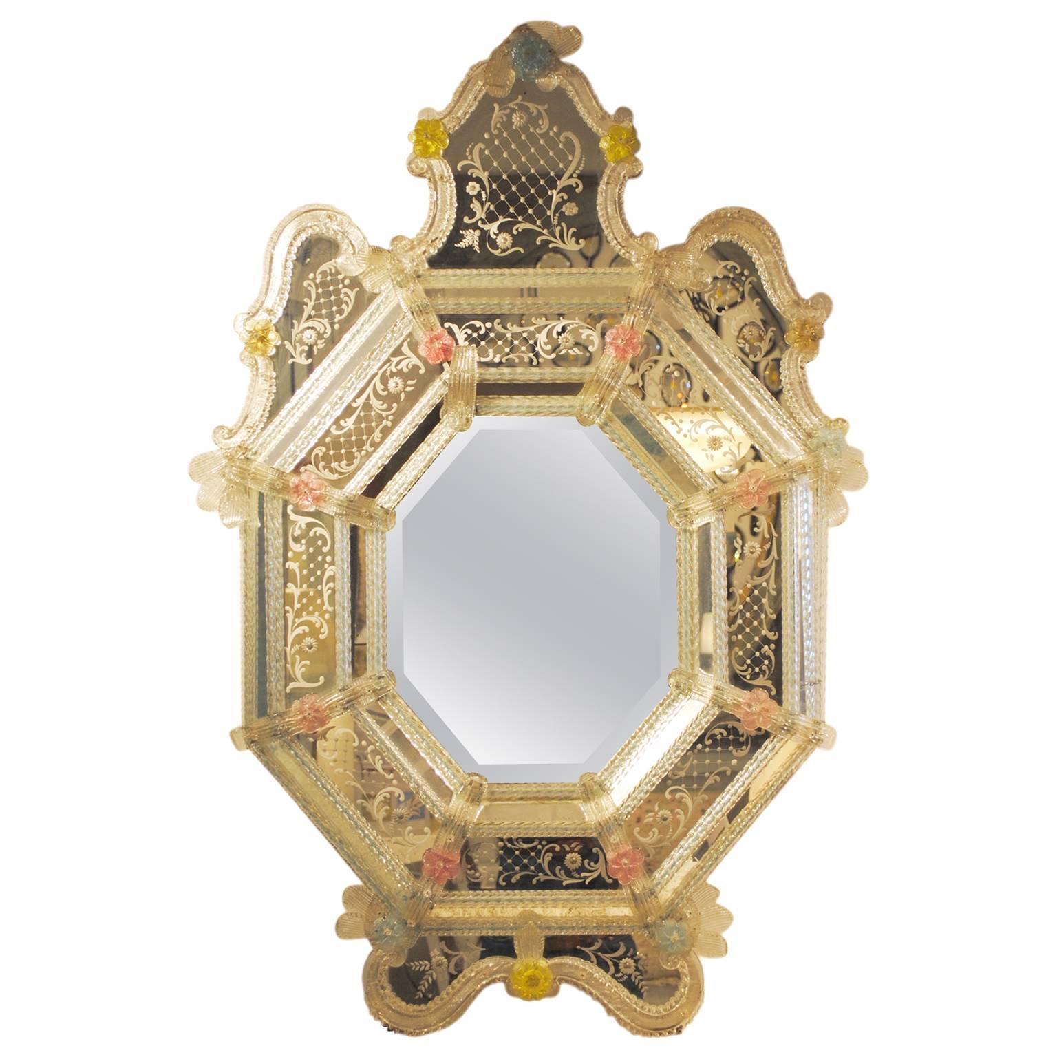 19th Century Venetian Mirror For Sale