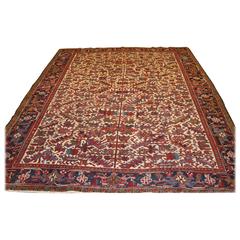 Antique Old Heriz Carpet with a Traditional All over Design