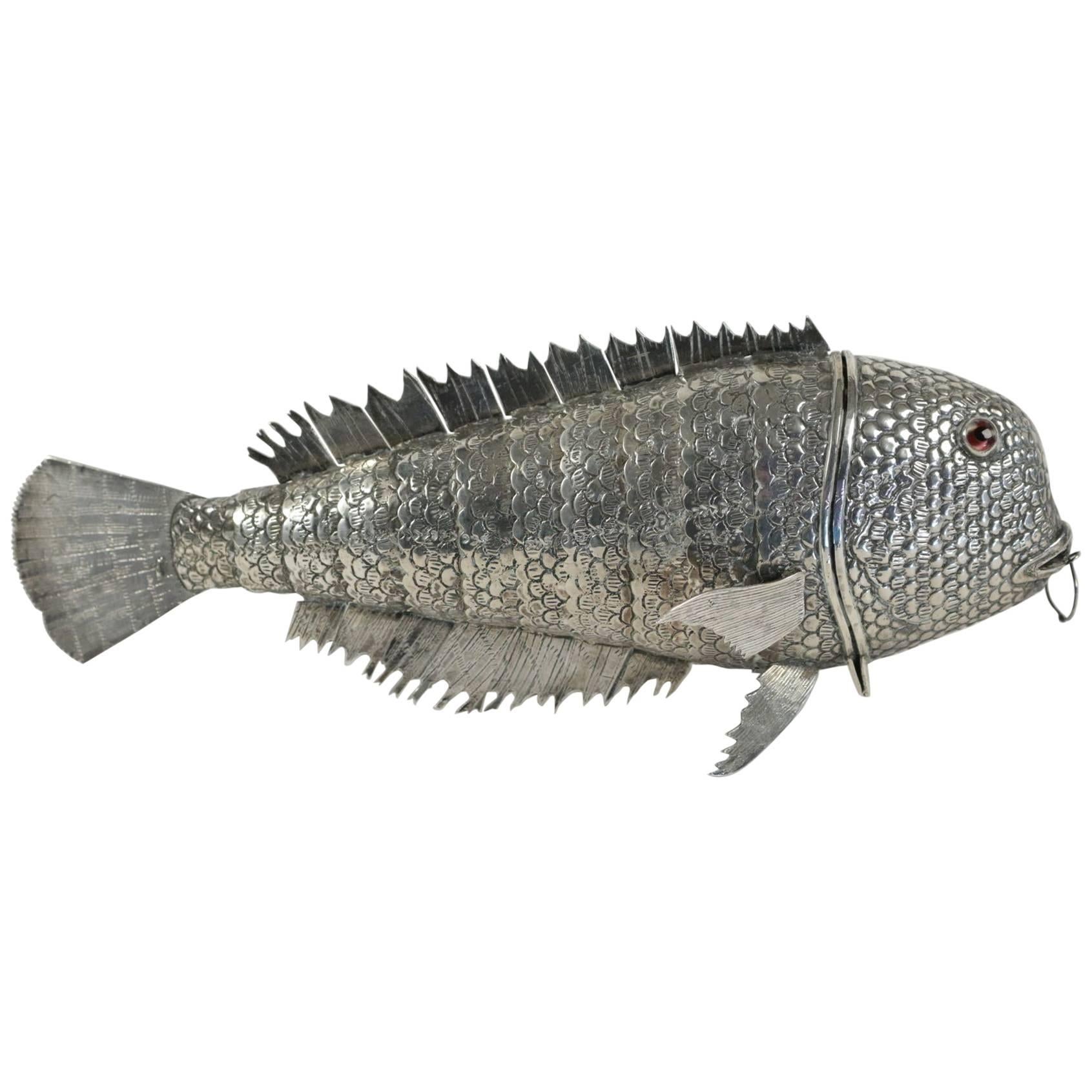 Solid Silver Figurative Fish at 1stDibs