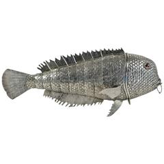 Antique Solid Silver Figurative Fish