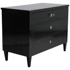 Three-Drawer Ebonised Chest 10