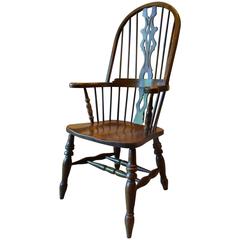 Antique Style Windsor Chair Elm Armchair Stick Back Chair