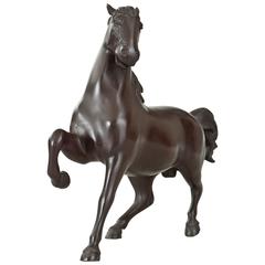 A Japanese Bronze Sculpture of a Horse