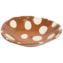 One of a Kind Large Handmade Polka Fruit Bowl by Miguel Flores-Viana