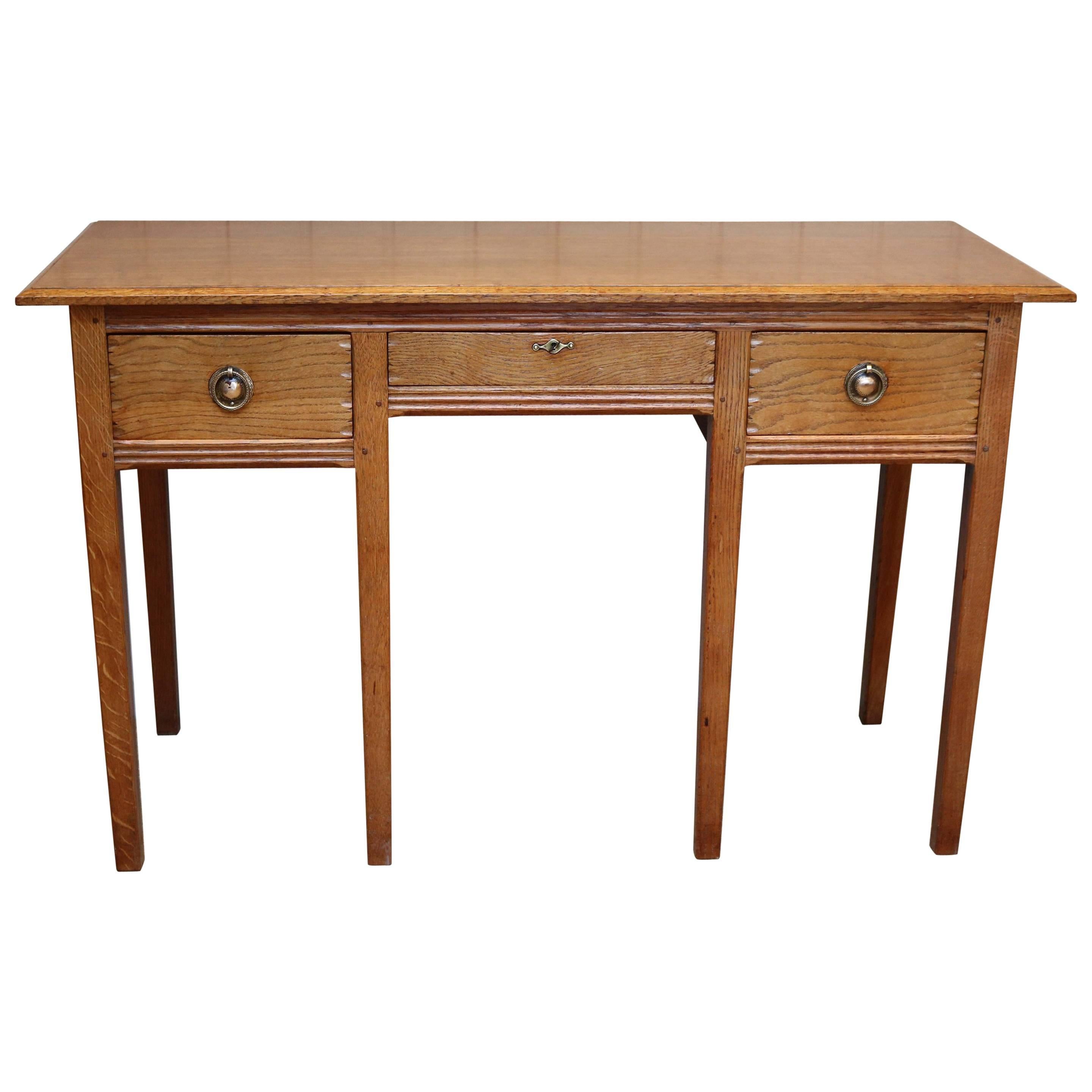 Gordon Russell Solid Oak Side or Dressing Table For Sale