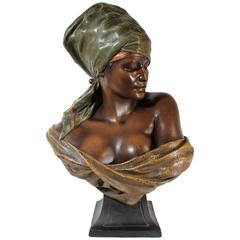Rudolph Thiele Terracotta Polychrome Nubian Woman