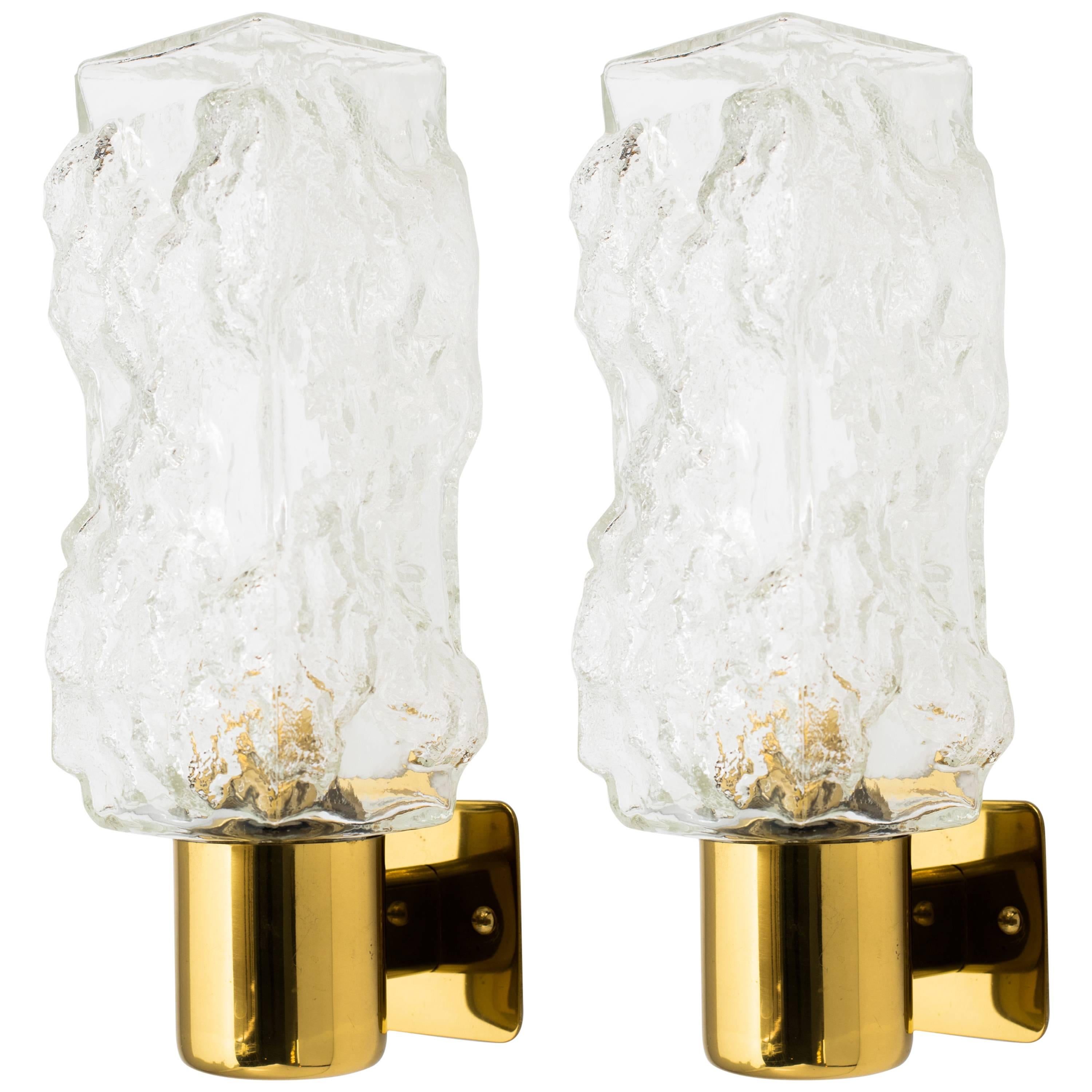 Pair of Mid-Century Modern Brutalist Sconces by Kalmar 