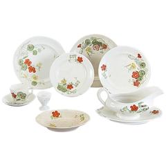 20th Century Dinner Plates and Three Tureens Total 75 Pieces