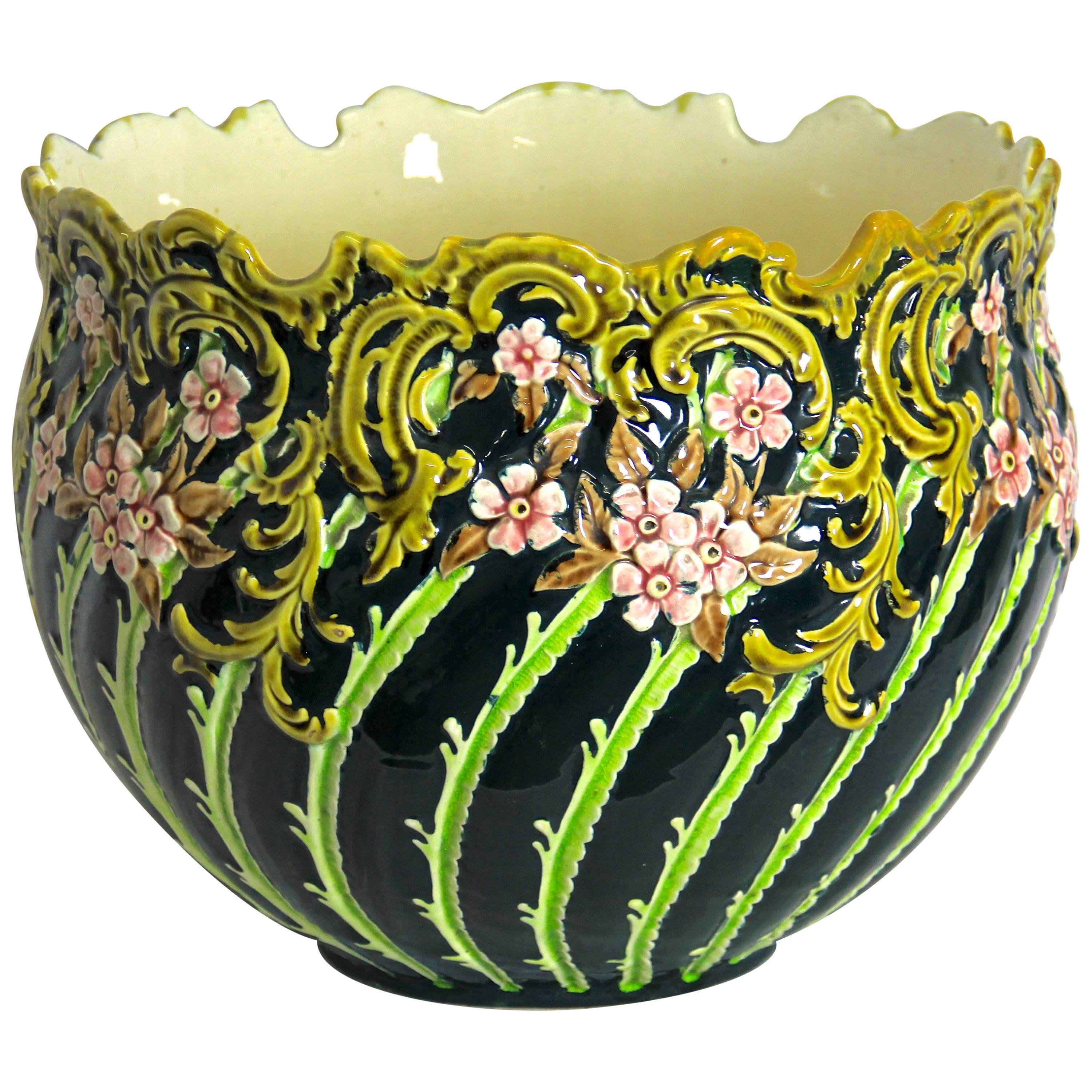 Großer Jugendstil-Übertopf, Julius Dressler zugeschrieben, um 1900