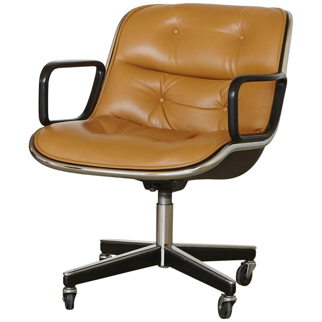 Original Charles Pollock Executive Chair Upholstered in Edelman Leather