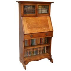 Antique Small Proportioned Arts and Crafts Bureau Bookcase