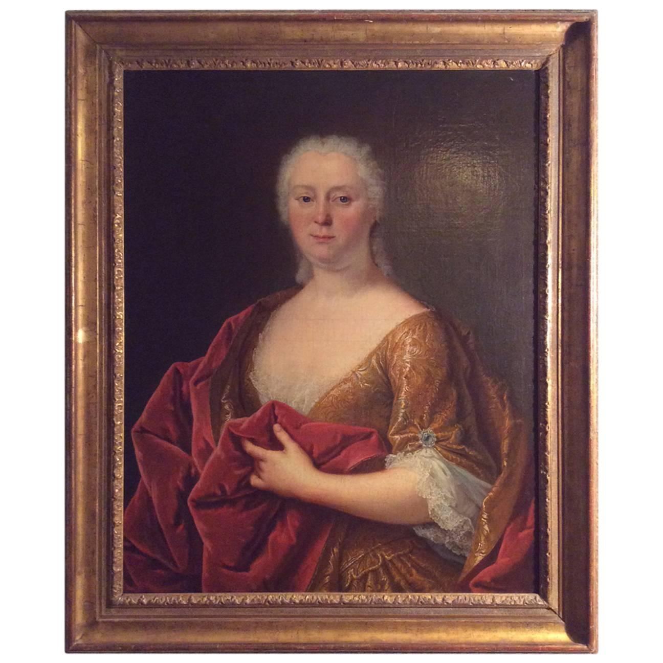 Presumed Portrait of the Princess Palatine, France, 18th Century For Sale