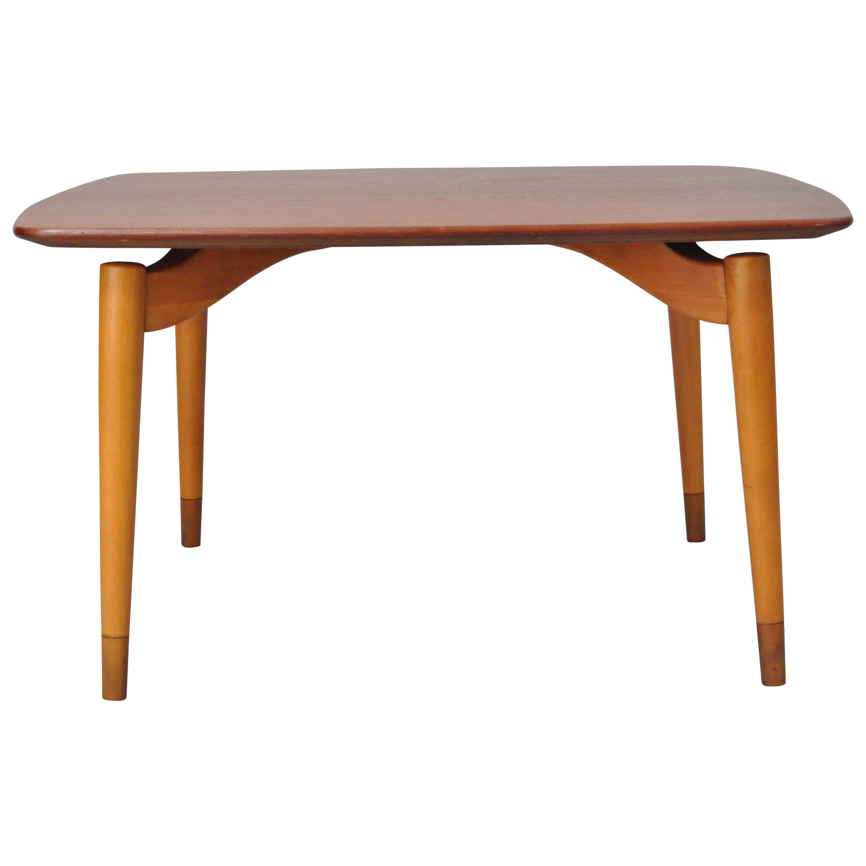 Mid-Century Danish Modern Teak Wood Grete Jalk P. Jeppesens Square Coffee Table