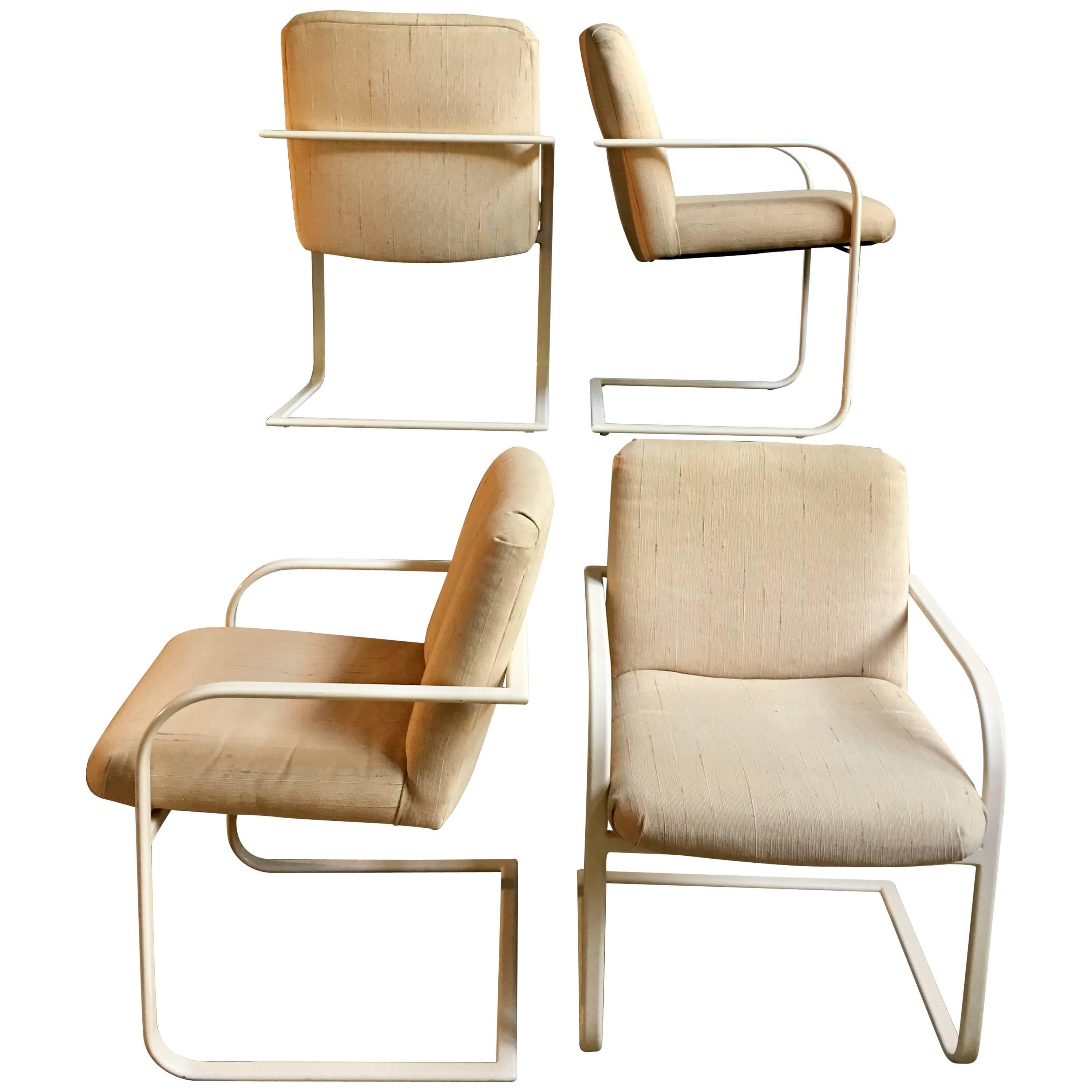 Milo Baughman Cantilever Dining Lounge Chairs for Thayer Coggin