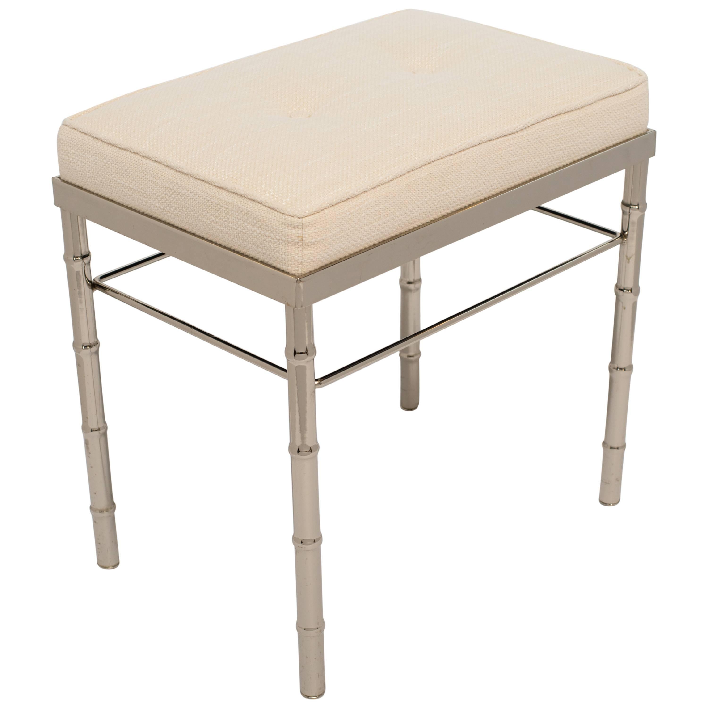 Hollywood Regency Vanity Stool in the Manner of Maison Bagués