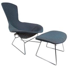 Harry Bertoia "Bird" Chair with Ottoman by Knoll Furniture 4