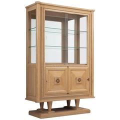 Art Deco Vitrine Cabinet in Blond Oak 12