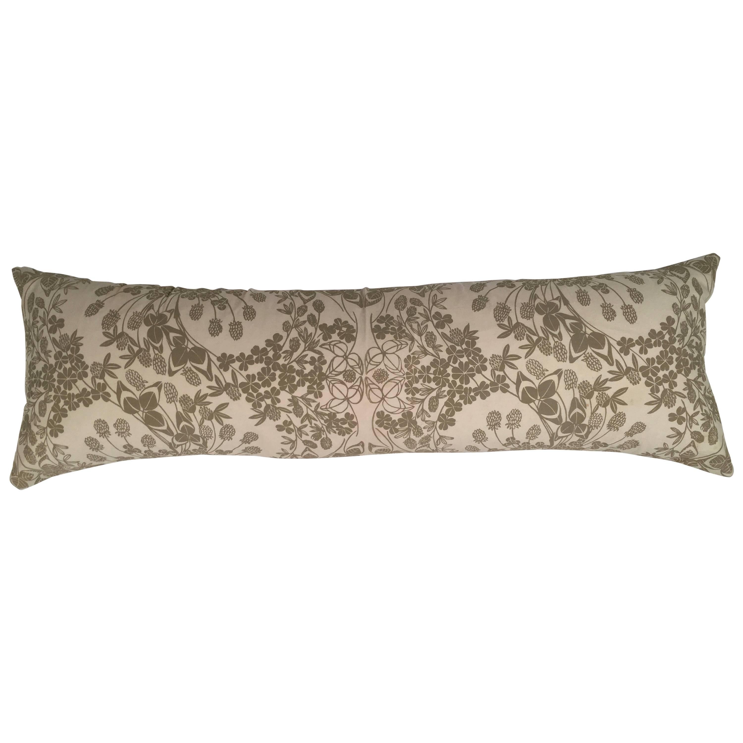 Folly Cove Designers Hand Block Printed Clover Pillow