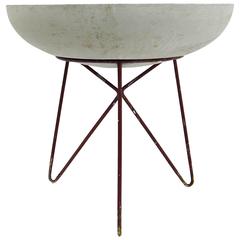 Willy Guhl Mid-Century Bowl Planter with Tripod Base, Eternit, Switzerland, 1950