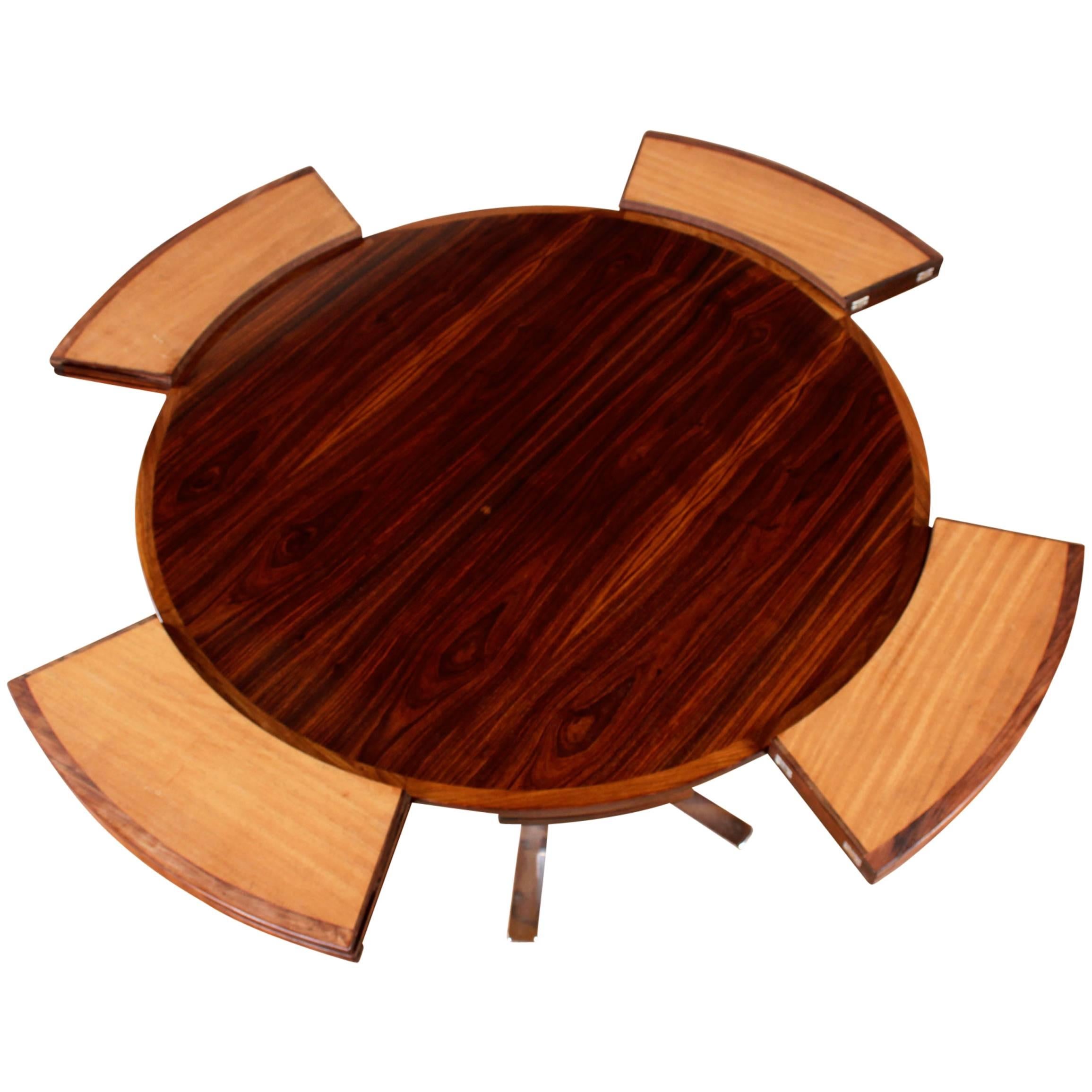Mid Century Modern Rosewood Flip Flap Table, Circa 1970s
