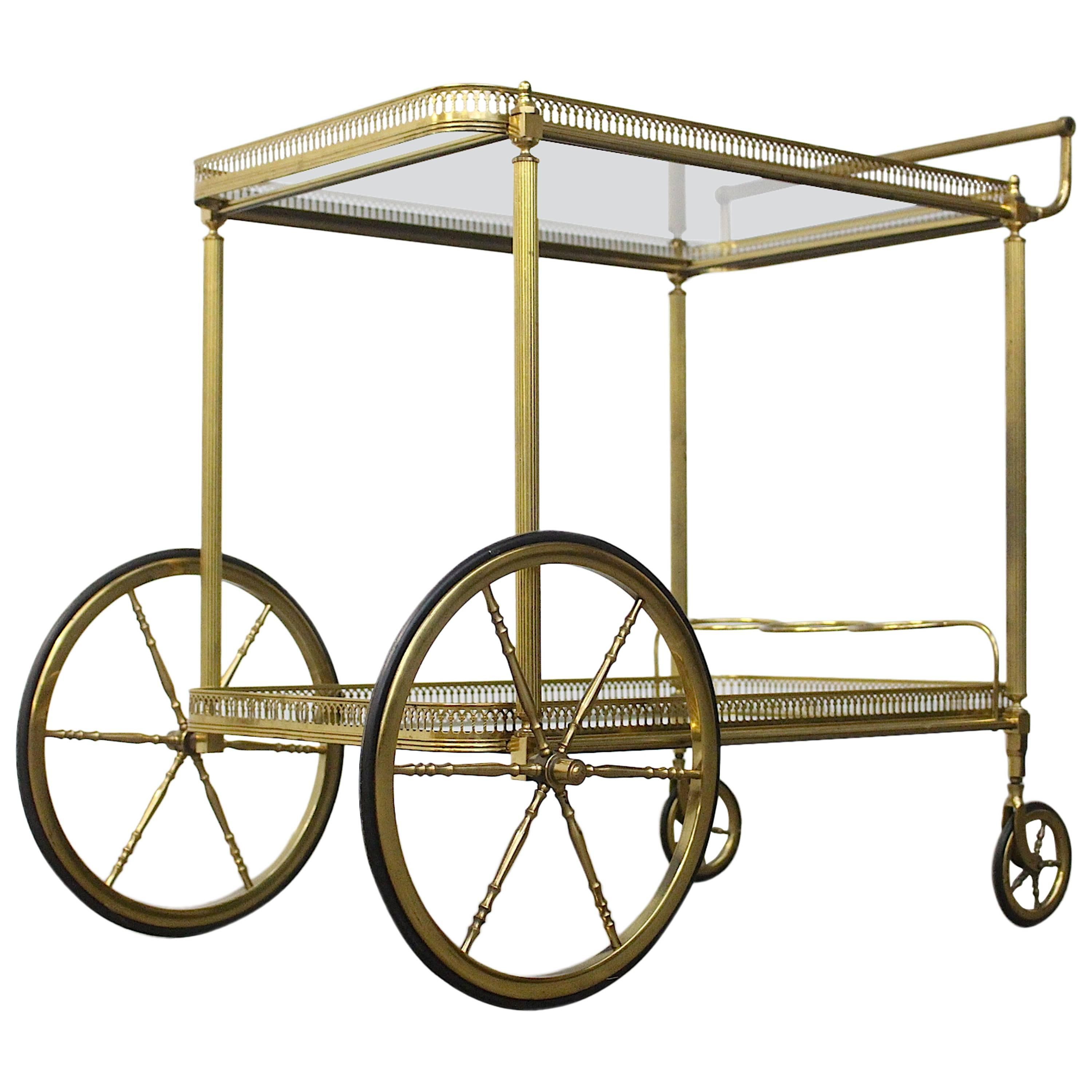 Bar Cart, Trolley or Serving Table by Maison Bagues - Maison Jansen