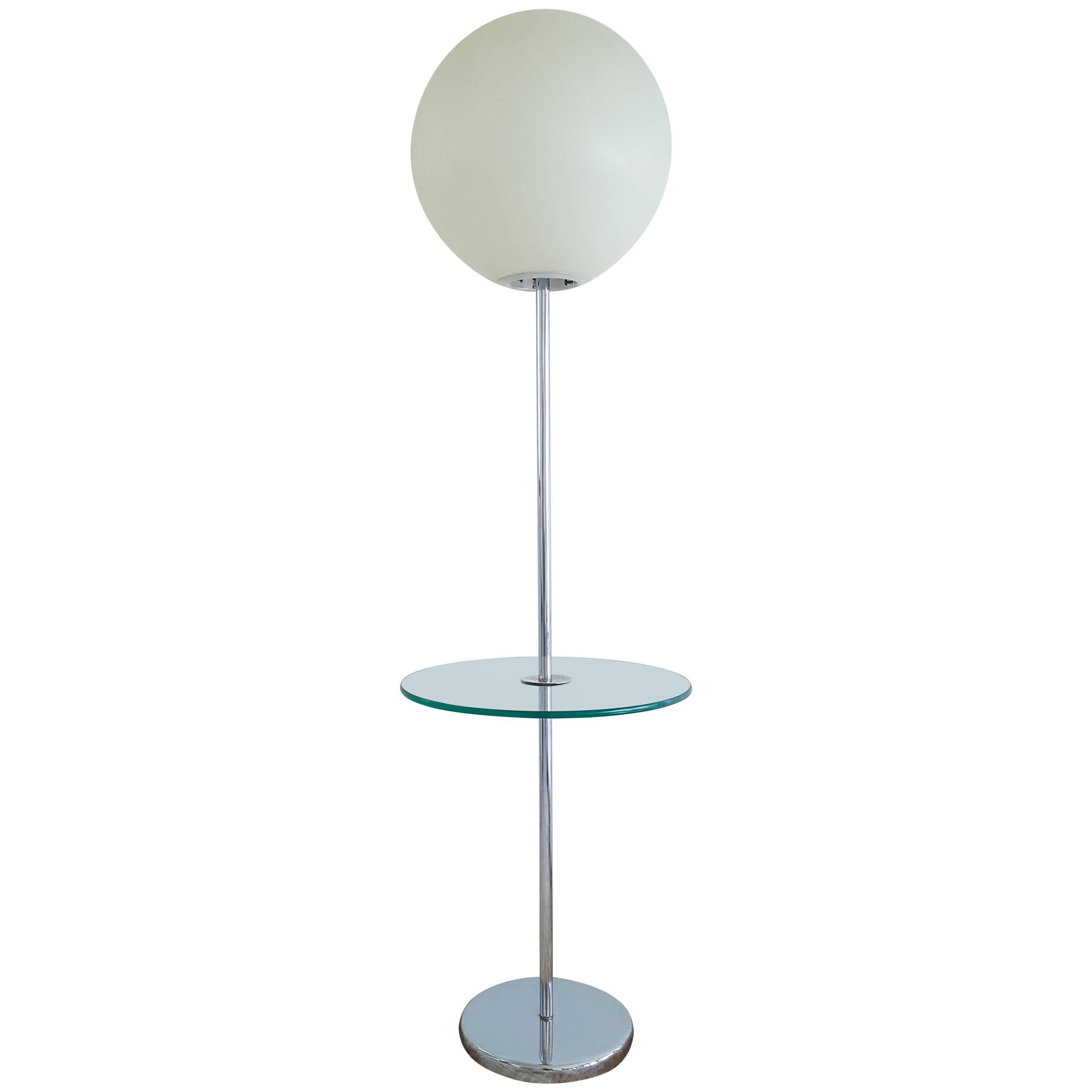 Robert Sonneman Lollipop Floor Lamp with Glass Table
